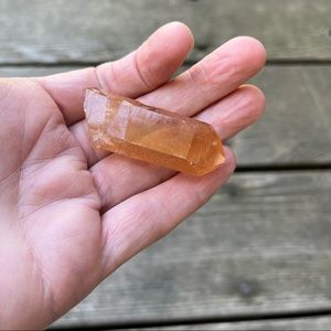 Tangerine Quartz Crystal Point / Etched Key Quartz